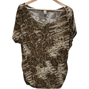Brown and Tan Animal Print Top